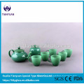 Eco-friendly crystal heat-resistant glass matcha green teapot tea mug cup tasting set